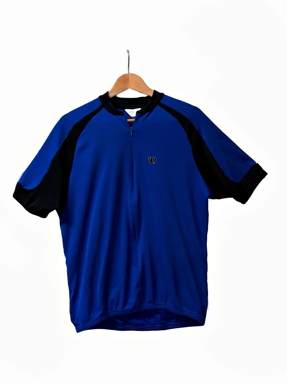 Pearl Izumi Cycling Jersey Men's Blue & Black Zip Size Large Bike Shirt Top